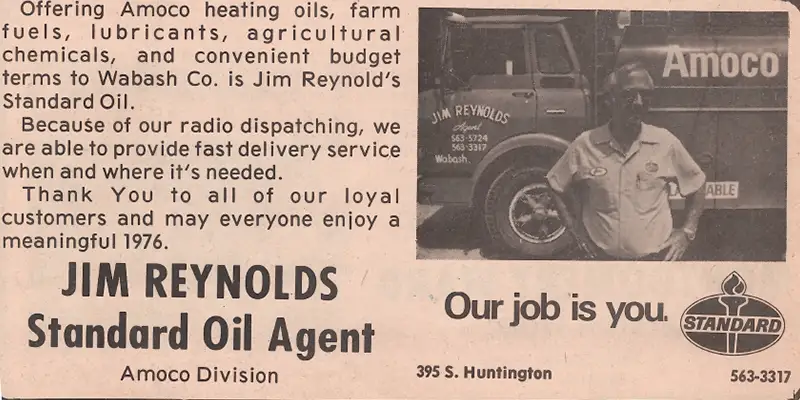 1975 JMR Standard Oil Agent Ad